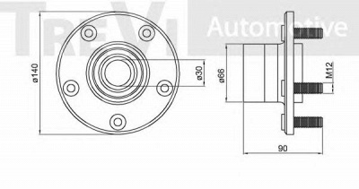 TREVI AUTOMOTIVE wb2309 -  Комплект подшипника ступицы колеса